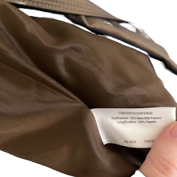 Talbots Size Small Vintage Trench Bronze Brown Coat Belted - Picture 5 of 10